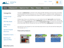 Tablet Screenshot of camping-food.co.uk
